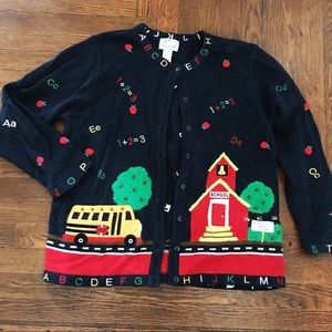 ✨ Quacker Factory Back-to-School Teacher Cardigan✨